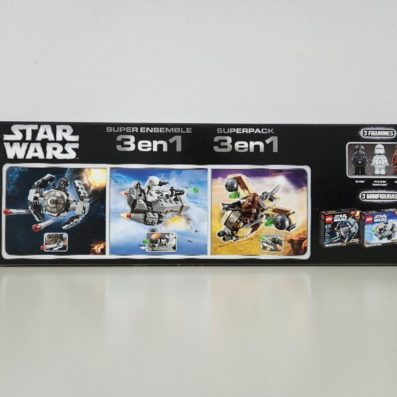 NIB LEGO 66543 3in1 Star Wars SuperPack Microfighters 3 Minifigs 268pcs RETIRED - Picture 8 of 12
